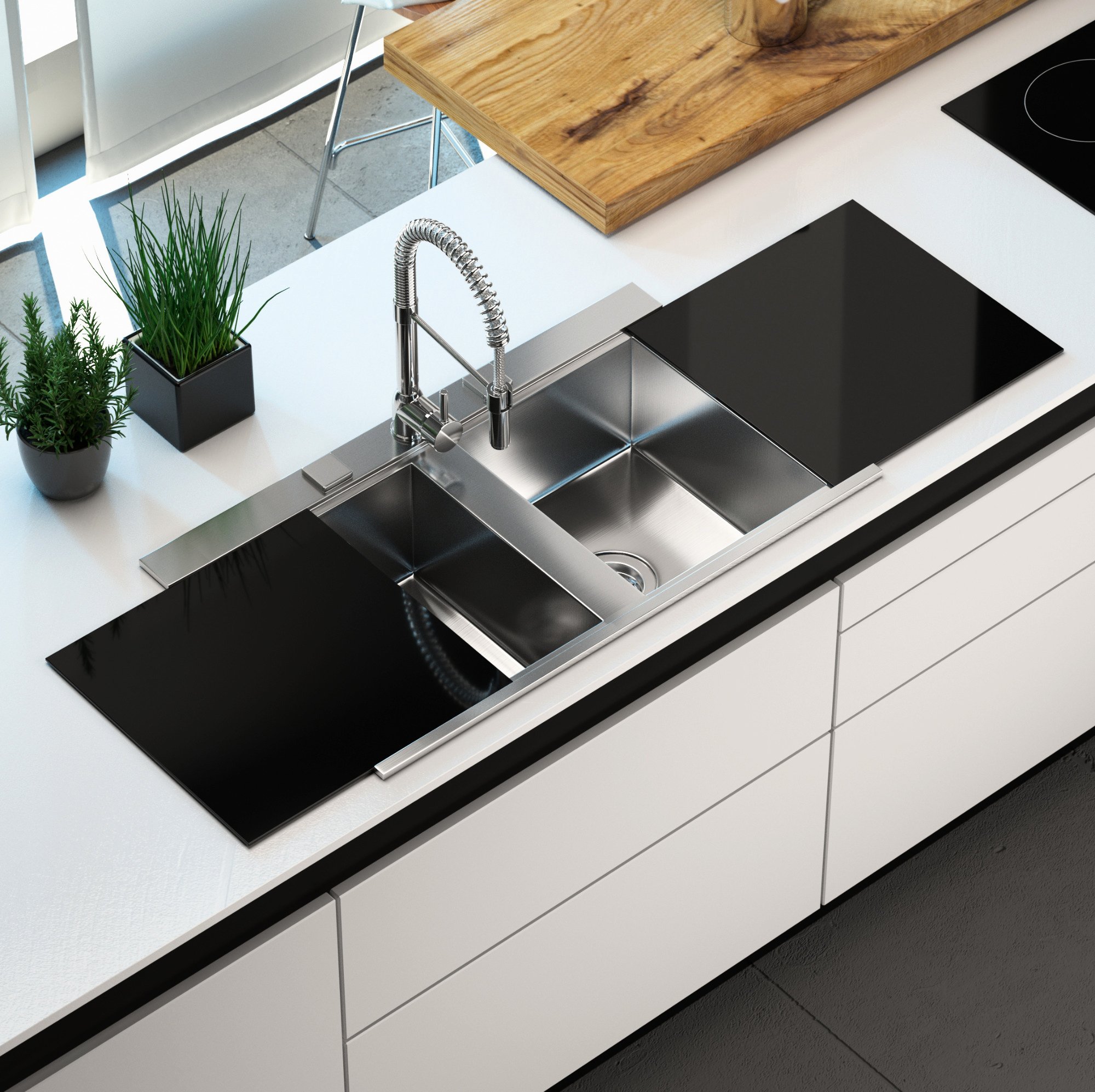 Lavelli in acciaio inox per cucine: linea luxury style - CM Spa