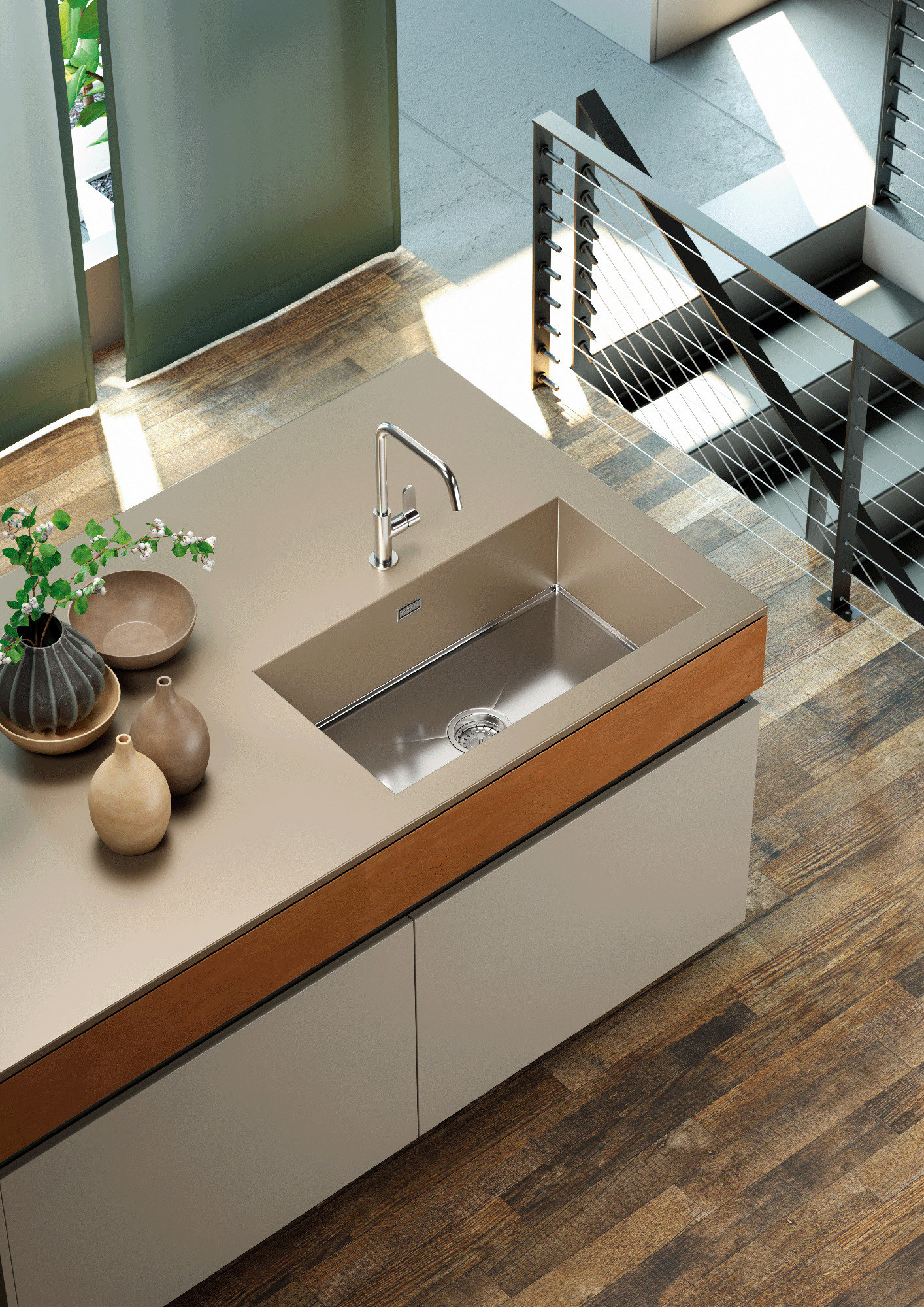 Sink to be covered with step