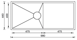 filoquadra sottotop - undertop 99 x 44 1V