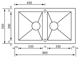 punto quadro 86 x 50 2V