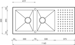punto quadro 116 x 50 2V