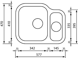 cinzia undertop 57,7 x 47 2V welded bowl