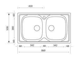 universal 86 x 50 2V