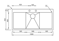 filoquadra mix 100 x 50 1V + 2 SCIV