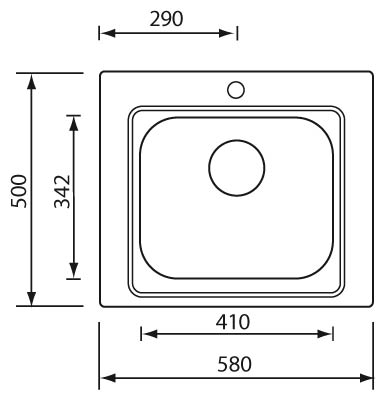 Cm Lavelli 01195A.X0.01.2016 Cinzia Lavabo bajo encimera cm. 40 x 40 - 1  cuenco - acero inoxidable satinado